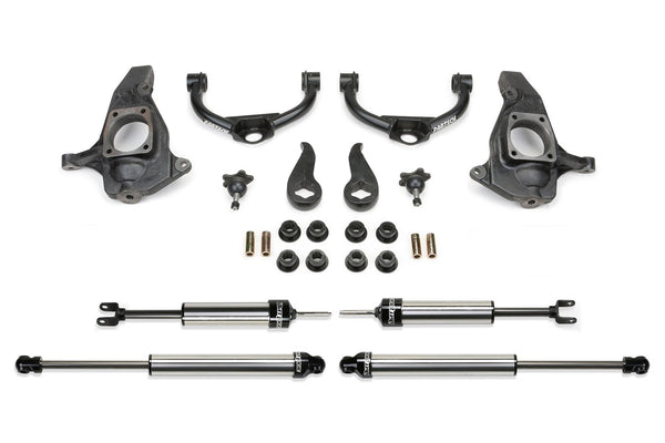 Fabtech Budget Lift System with Shock — 3.5" Lift — 2011-2019 Chevrolet Silverado 2500 HD / 3500 HD, GMC Sierra 2500 HD / 3500 HD (K1056DL)