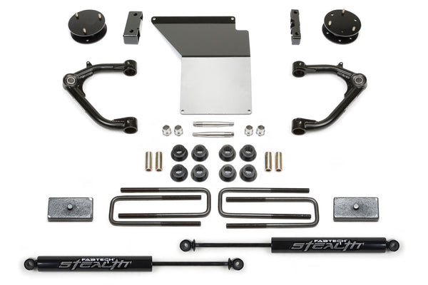 Fabtech Système Uniball 3 po avec amortisseurs arrière Stealth Chevy 1500 2WD/4WD — 2007-2018 Chevy Silverado 1500 / GMC Sierra 1500