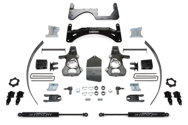 Fabtech Suspension Lift Kit — 6" Basic System, Stealth Monotube Shocks — 2014-2018 Chevy Silverado 1500 / GMC Sierra 1500 (K1068M)