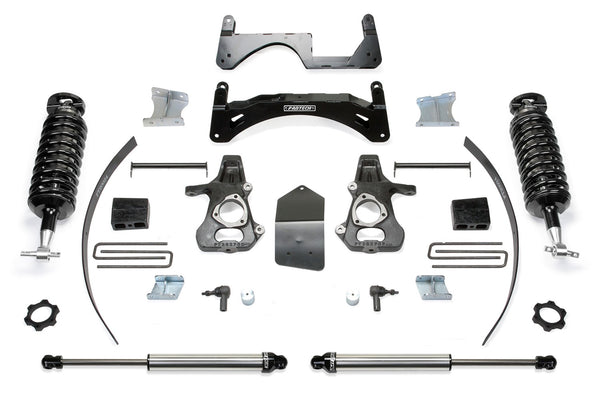 Fabtech 6" Performance System with Front Dirt Logic 4.0 Coilovers & Rear 2.25 Dirt Logic Shocks – K1073DL — 2014-2015 Chevrolet Silverado 1500 / GMC Sierra 1500