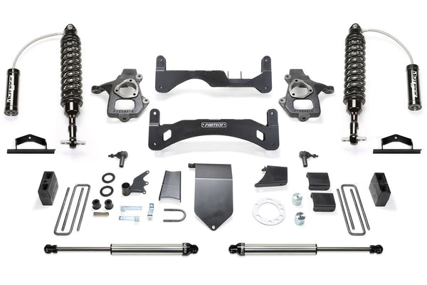 Fabtech Ensemble de rehaussement de suspension — système Performance G2 6", combinés filetés Dirt Logic 2.5, amortisseurs arrière Dirt Logic 2.25 — 2014-2018 Chevy Silverado 1500 / GMC Sierra 1500 (K1113DL)