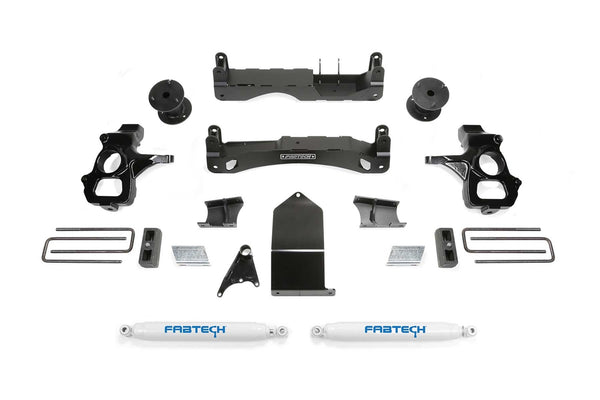 Fabtech Ensemble de rehaussement de suspension Basic 4" avec Performance arrière Chevrolet, GMC (4.3, 5.3, 6.2) — 2014-2018 Chevrolet Silverado 1500 / GMC Sierra 1500