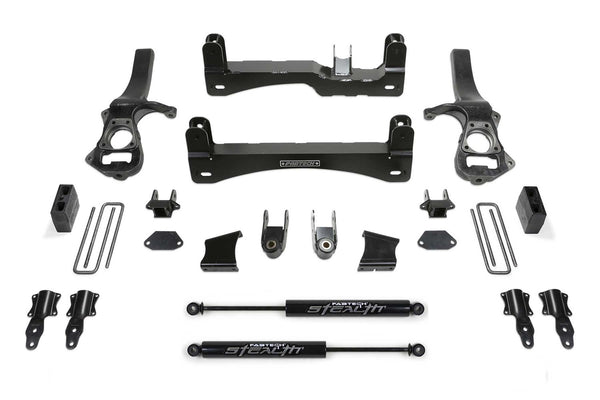 Fabtech Système de rehaussement Basic avec amortisseurs — rehaussement de 6" — 2019-2021 Chevy Silverado 1500 / GMC Sierra 1500 et 2022 Chevy Silverado 1500 LTD / GMC Sierra 1500 Limited (K1150M)