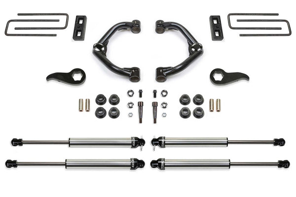 Fabtech Uniball UCA Lift System with Shocks — 3.5" Lift — 2020-2021 Chevrolet Silverado 3500 HD / GMC Sierra 3500 HD (K1181DL)