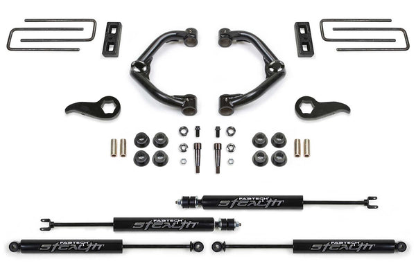 Fabtech Uniball UCA Lift System with Shocks — 3.5" Lift — 2020-2021 Chevrolet Silverado 3500 HD / GMC Sierra 3500 HD (K1181M)