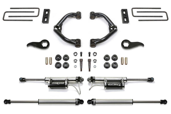 Fabtech Uniball UCA Lift System with Shocks — 3.5" Lift — 2020-2021 Chevrolet Silverado 3500 HD / GMC Sierra 3500 HD (K1182DL)