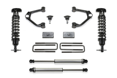 Fabtech Budget Lift System w/Shock — 3" Lift — 2021-2023 Chevrolet Silverado 1500 / 2022-2023 GMC Sierra 1500 (K1189DL)
