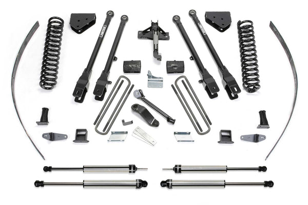 Fabtech Système de rehaussement 4 Link, rehaussement de 8" — avec ressorts de surcharge d'origine, amortisseurs Dirt Logic 2.25 — 2008-2015 Ford F-250 Super Duty et 2014 Ford F-350 Super Duty (K2126DL)