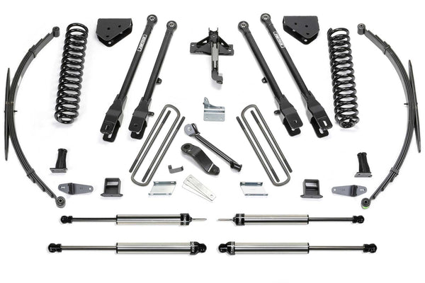 Fabtech 4 Link Lift System, 8" Lift — Rear Leaf Springs, Dirt Logic 2.25 Shocks — 2008-2015 Ford F-250 Super Duty / Ford F-350 Super Duty (K2129DL)
