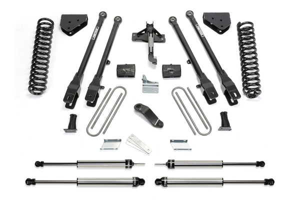 Fabtech 4 Link Lift System, 6" Lift — 8-Lug, Dirt Logic 2.25 Shocks — 2008-2015 Ford F-350 Super Duty (K2132DL)