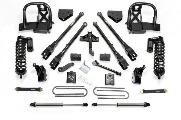 Fabtech 4 Link Lift System, 6" Lift — Dirt Logic 4.0 Coilovers, Dirt Logic Rear Shocks — 2008-2015 Ford F-250 Super Duty & 2014 Ford F-350 Super Duty (K2138DL)