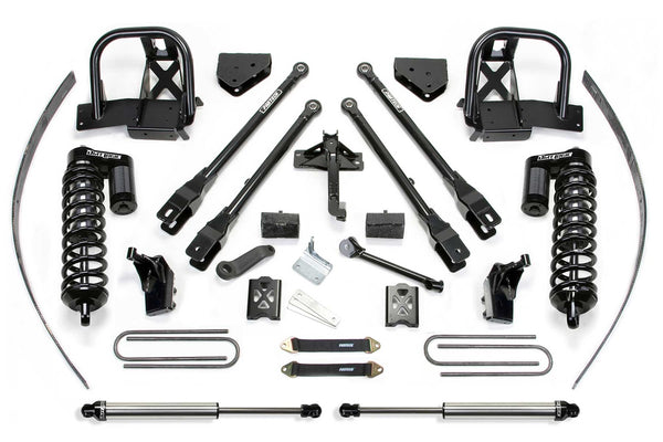 Fabtech 4 Link Lift System, 8" Lift — With Factory Overload, Dirt Logic 4.0 Coilovers, Dirt Logic Rear Shocks — 2008-2015 Ford F-250 Super Duty & 2014 Ford F-350 Super Duty (K2142DL)