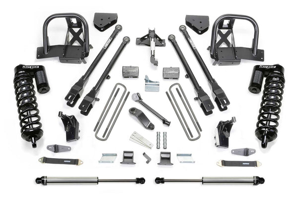 Fabtech 4 Link Lift System, 6" Lift — 8-Lug, Dirt Logic 4.0 Coilovers, Dirt Logic Rear Shocks — 2008-2015 Ford F-350 Super Duty (K2146DL)