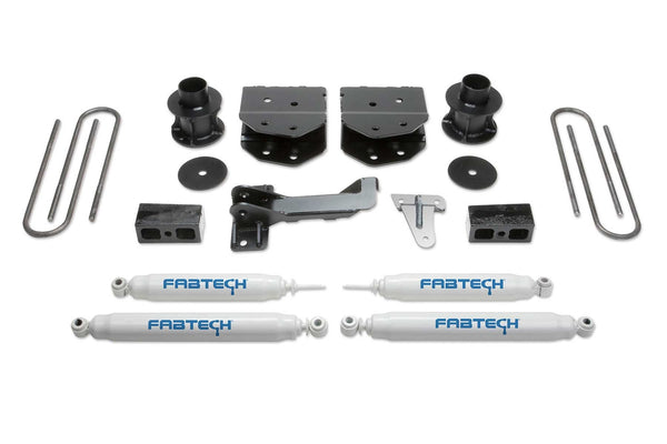 Fabtech Budget Lift System with Shock — 4" Lift — 2008-2013 Ford F-450 / F-550 Super Duty; 2008-2015 Ford F-250 / F-350 Super Duty (K2160)