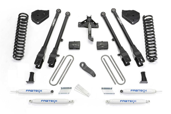Fabtech 4 Link Lift System, 6" Lift — Diesel, Performance Shocks — 2017-2022 Ford F-250 Super Duty / Ford F-350 Super Duty (K2219)