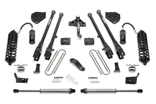 Fabtech 4 Link Lift System, 4" — Dirt Logic 4.0 Reservoir Coilovers, Dirt Logic 2.25 Rear Shocks — 2017-2022 Ford F-250 Super Duty / Ford F-350 Super Duty (K2228DL)