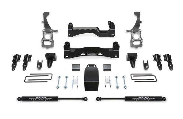 Fabtech Basic Lift System with Shocks, 6" Lift — 2021+ Ford F-150