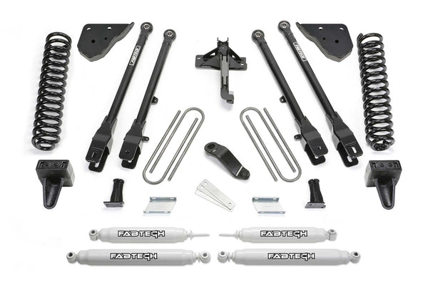 Fabtech 4 Link Lift System, 6" Lift — Diesel, Performance Shocks — 2023-2026 Ford F-250 Super Duty / Ford F-350 Super Duty (K2417)