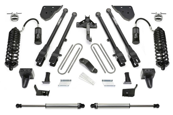 Fabtech 4 Link Lift System, 6" Lift — Diesel, Dirt Logic 4.0 Reservoir Coilovers, Dirt Logic 2.25 Rear Shocks — 2023-2026 Ford F-250 Super Duty / Ford F-350 Super Duty (K2420DL)
