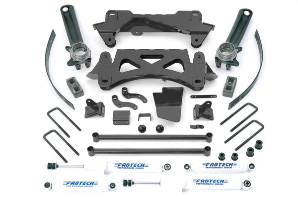 Fabtech Performance Lift System with Shocks — 6" Lift — 1995-2004 Toyota Tacoma, 4WD (K7002)