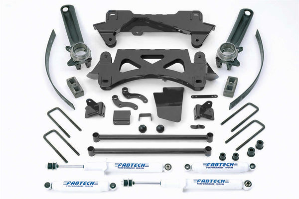 Fabtech Performance Lift System w/Shocks — 6" Lift — 1995-2004 Toyota Tacoma, 4WD (K7003)