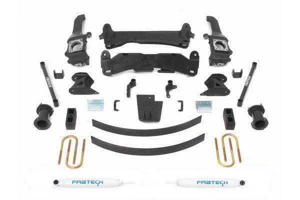 Fabtech Basic Lift System with Shocks, 6" Lift — 2005-2013 Toyota Tacoma