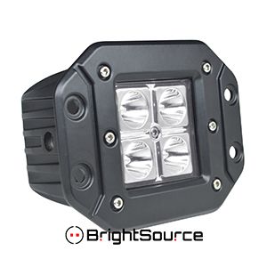 Brightsource Spot Light 3in 12W Cube Pair (Universal) - Flush Mount