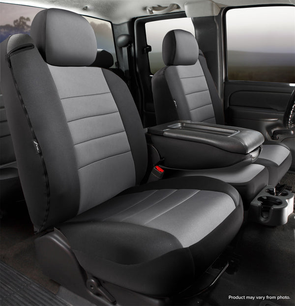 FIA Seat Cover Front Neoprene Bench Seat 40/20/40 - Gray (FINP98-37GRAY)