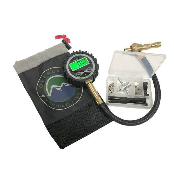 Dégonfleur de pneu numérique OVS avec kit de valves et sac de rangement