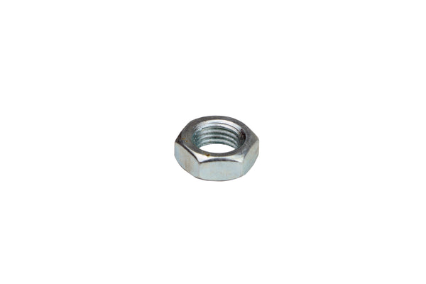 Thin jam nut, 3/8-24, zinc plate. Used on Ridetech smooth body shock stem.