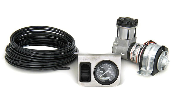 Ridetech Suspension On Demand 1 Way Compressor Kit with Analog Gauge