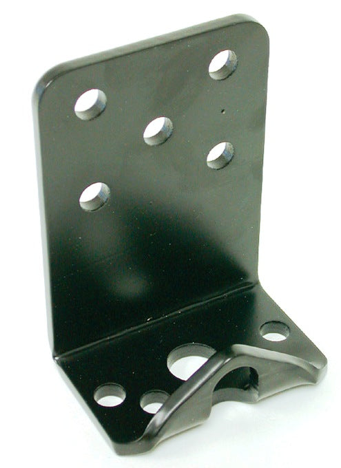 Ridetech Bolt-On under frame air spring bracket, powder coated black.