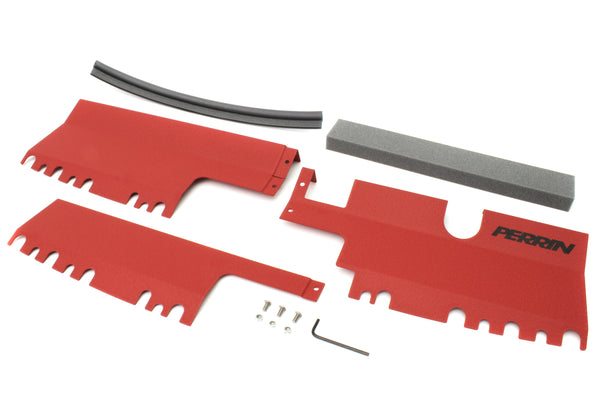 PERRIN Déflecteur de radiateur 15-21 Subaru WRX/STI (avec/sans écope d'admission d'origine) - rouge