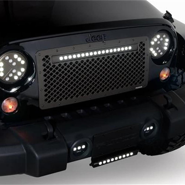 Putco 0718 Wrangler BOSS Grille CUT TO FIT W/20IN Luminix Light BAR (270524BL)