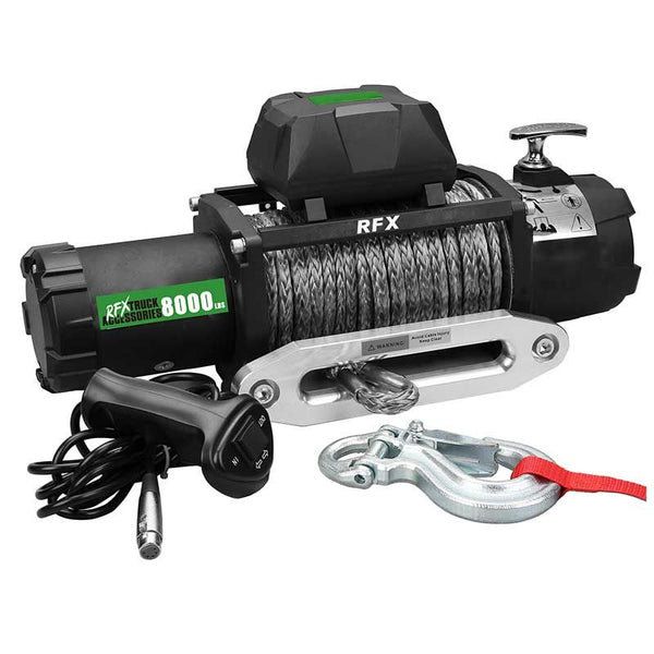 RFX 8000Lb Winch w/ 5.2Hp Series Wound Synth Rope (8000Lb, 5.2Hp)