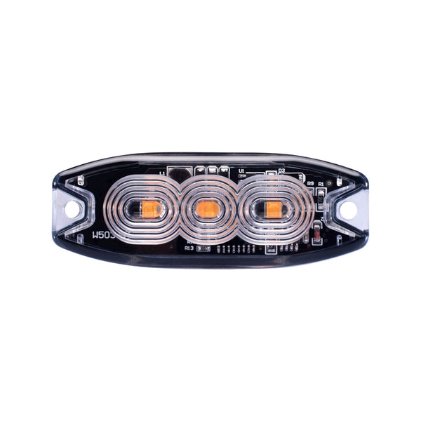 Brightsource Feu de sécurité, feu de gabarit 3.2x1.2 po à 3 DEL à montage en surface, 19 modes de clignotement (LIS19SM3A)