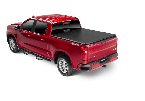 TruXedo TruXport Soft Roll-Up Tonneau Cover — 5'8" Bed — 2019-2020 GMC Sierra / Chevrolet Silverado 1500, without CarbonPro Bed (272401)