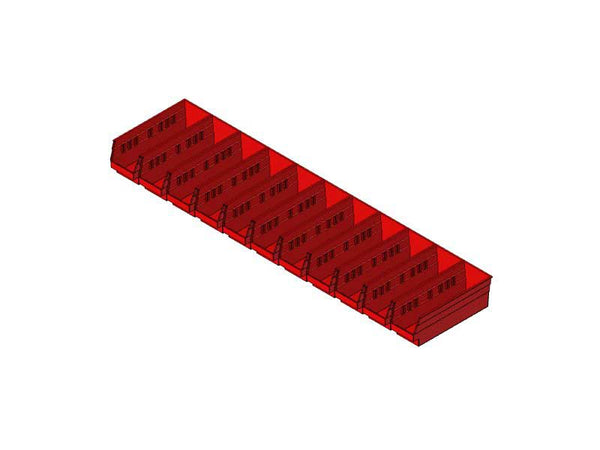 Westcan Bin Package For 12in x 48in Bin Shelf - Van Incl 11 - 4-1/8in W Bins