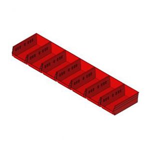 Westcan Bin Package For 12in x 48in Bin Shelf - Van Incl 7 - 6-5/8in W Bins