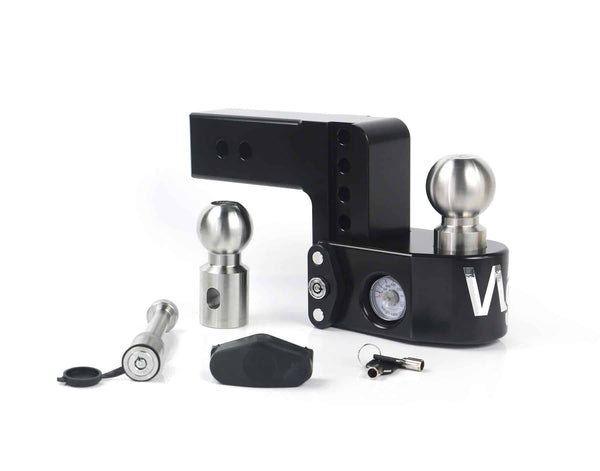 Weigh Safe 4" Drop Hitch, 2.5" Shank (10K/18.5K Gross Tongue Weight Rating) (WS4-2.5-KA-CER-BLA)