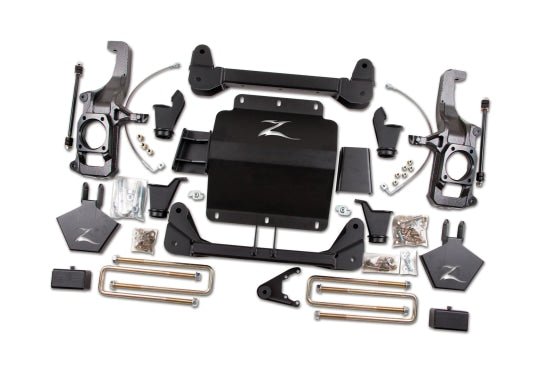 Zone Offroad 5" Lift Kit — With Factory Overload, FOX 2.0 Adventure Series — 2011-2019 Chevy Silverado 2500 HD / Chevy Silverado 3500 HD / GMC Sierra 2500 HD and more, 4WD (ZONC13F)