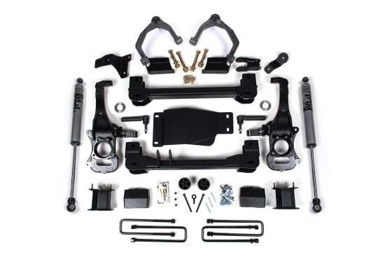 Zone Offroad 4" Lift Kit — Strut Spacer, FOX Adventure Series — 2019-2023 Chevy Silverado 1500 / GMC Sierra 1500, 4WD (ZONC67F)