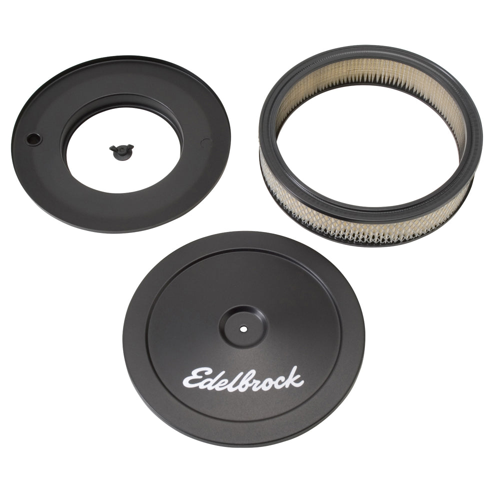 Edelbrock Pro-Flo Black 10" Round Air Cleaner with 2" Paper Element