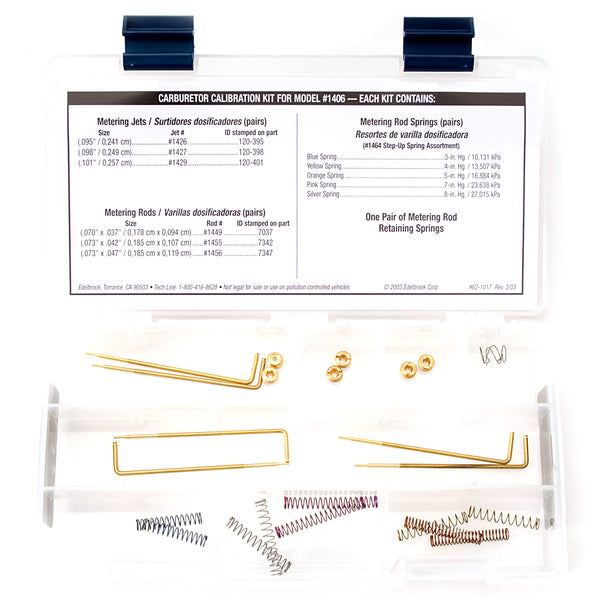 Edelbrock Performer Series Calibration Kit for #1406 Carburetors