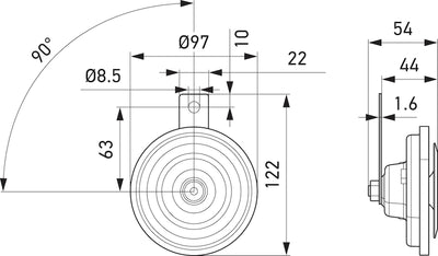 Hella Horn 002952811
