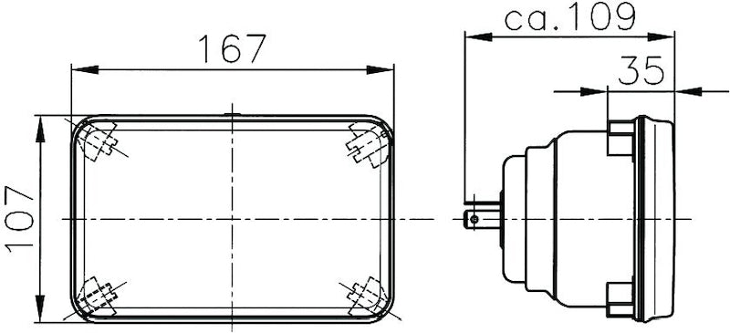 Hella Headlight (HEL003177821) — Clear