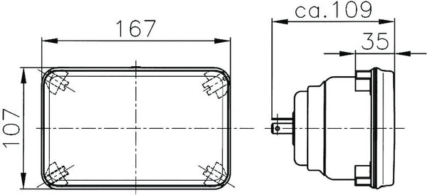 Hella Headlight (HEL003177821) — Clear