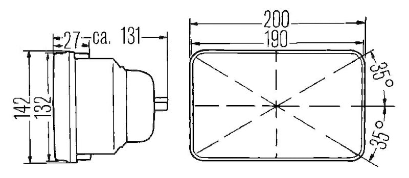 Hella Headlight (HEL003427811) — Clear