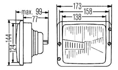 Hella Headlight (HEL004109041) — Left