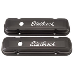 Edelbrock Signature Series Valve Covers, Black, Low Profile, Pontiac 301-455 V8, '62-'79